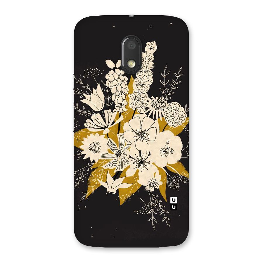 Flower Drawing Back Case for Moto E3 Power