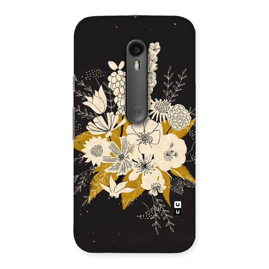 Flower Drawing Back Case for Moto G3