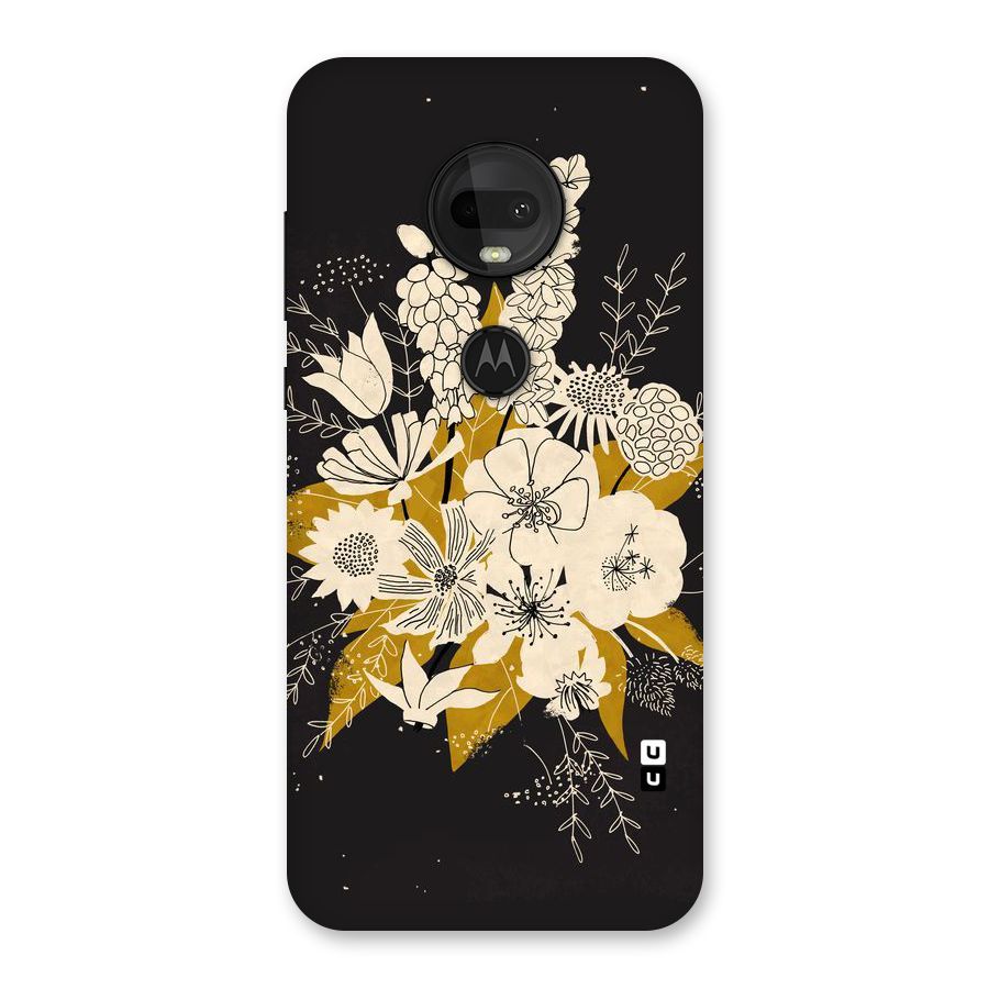 Flower Drawing Back Case for Moto G7