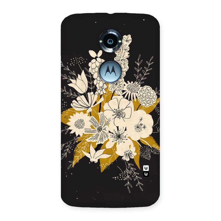 Flower Drawing Back Case for Moto X 2nd Gen