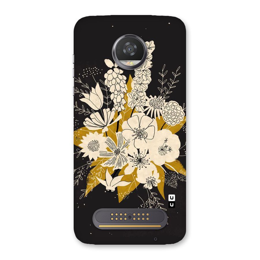 Flower Drawing Back Case for Moto Z2 Play