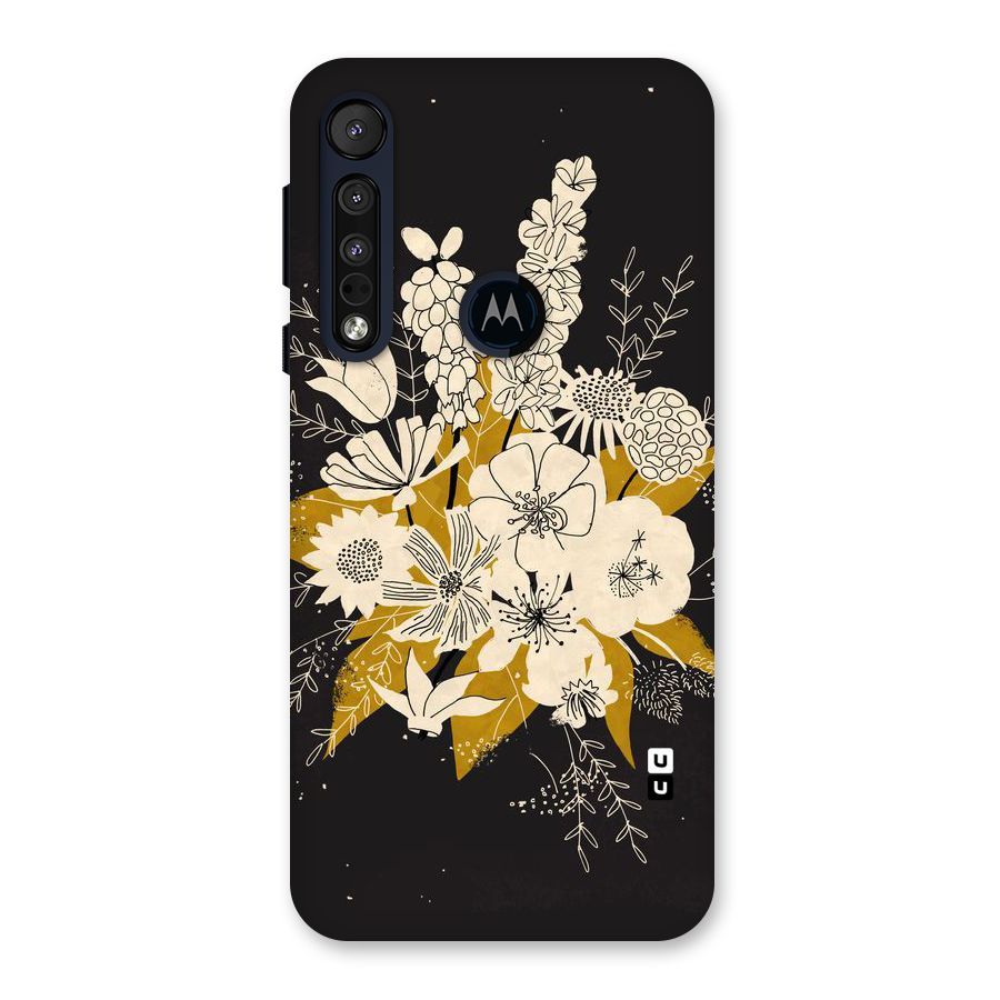 Flower Drawing Back Case for Motorola One Macro