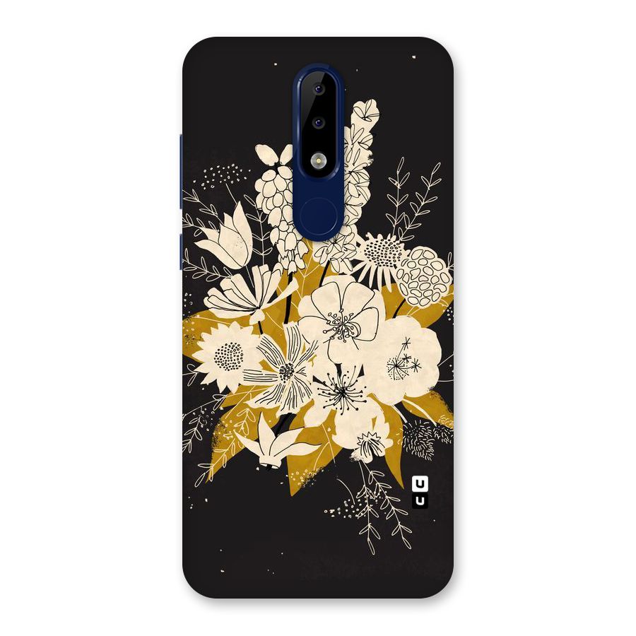 Flower Drawing Back Case for Nokia 5.1 Plus