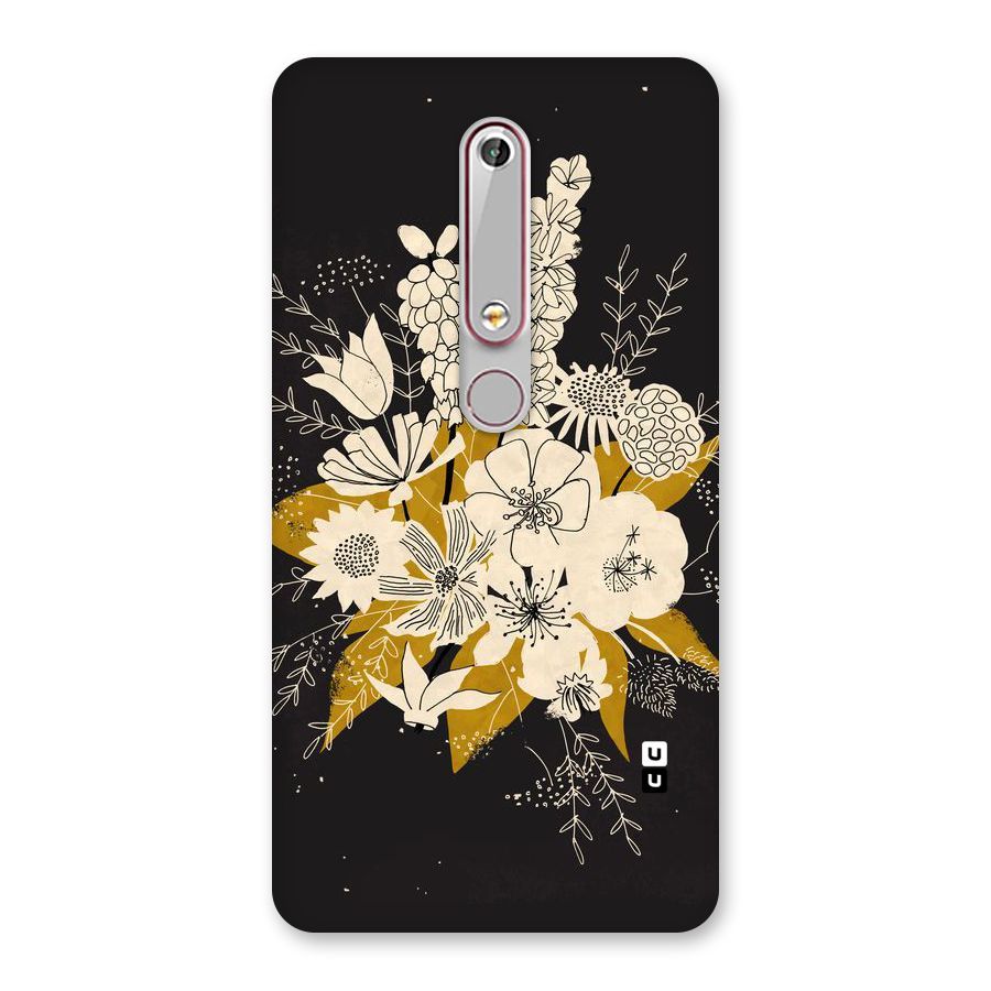 Flower Drawing Back Case for Nokia 6.1
