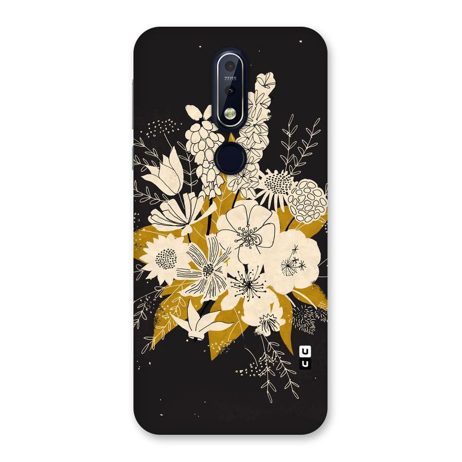 Flower Drawing Back Case for Nokia 7.1