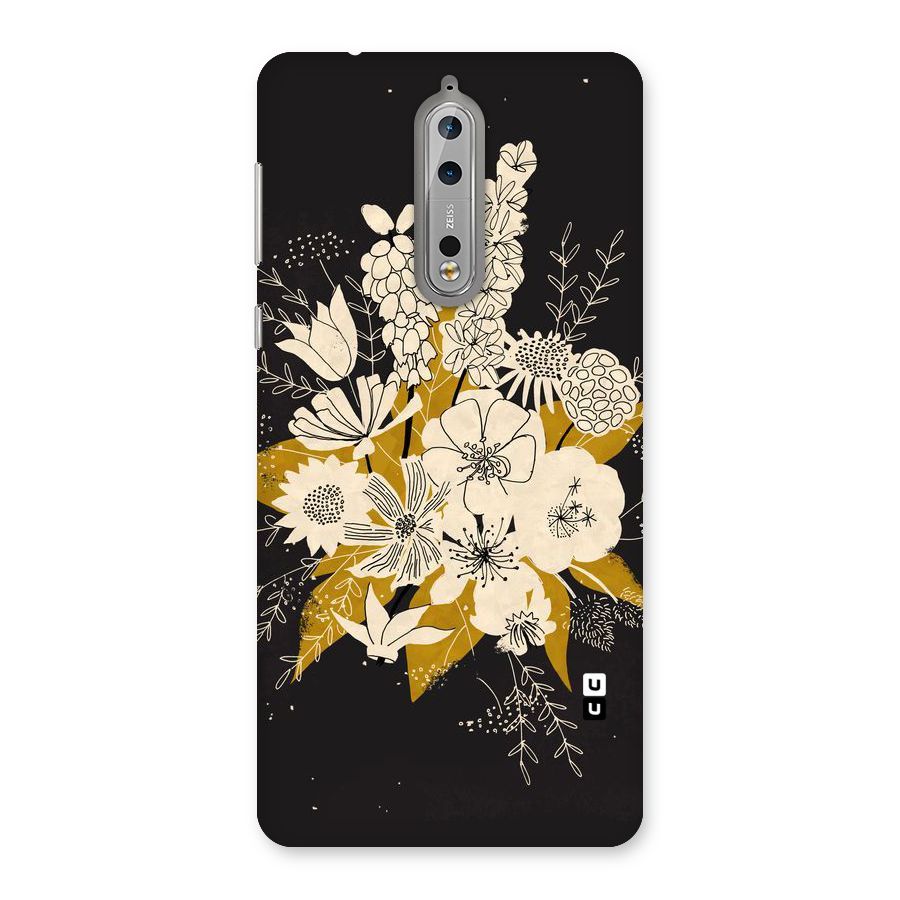 Flower Drawing Back Case for Nokia 8