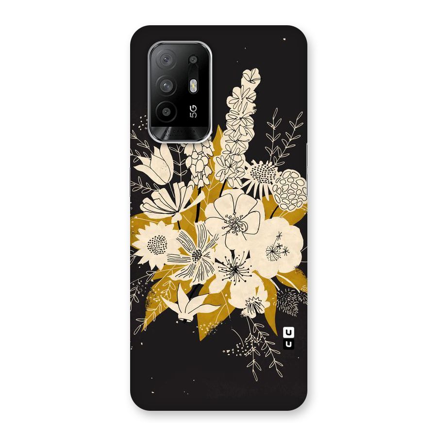 Flower Drawing Back Case for Oppo F19 Pro Plus 5G