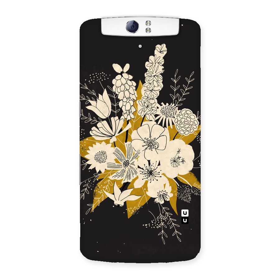 Flower Drawing Back Case for Oppo N1