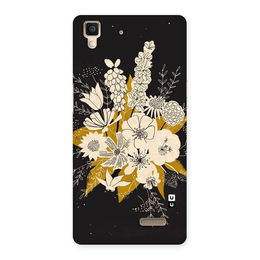 Flower Drawing Back Case for Oppo R7