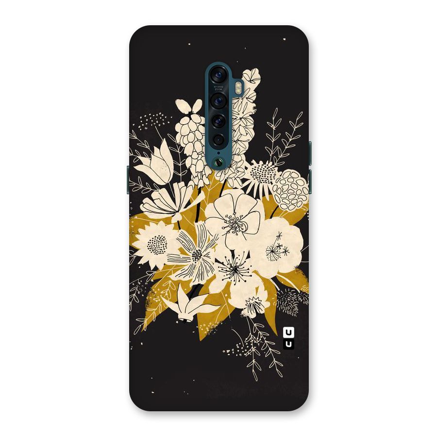 Flower Drawing Back Case for Oppo Reno2