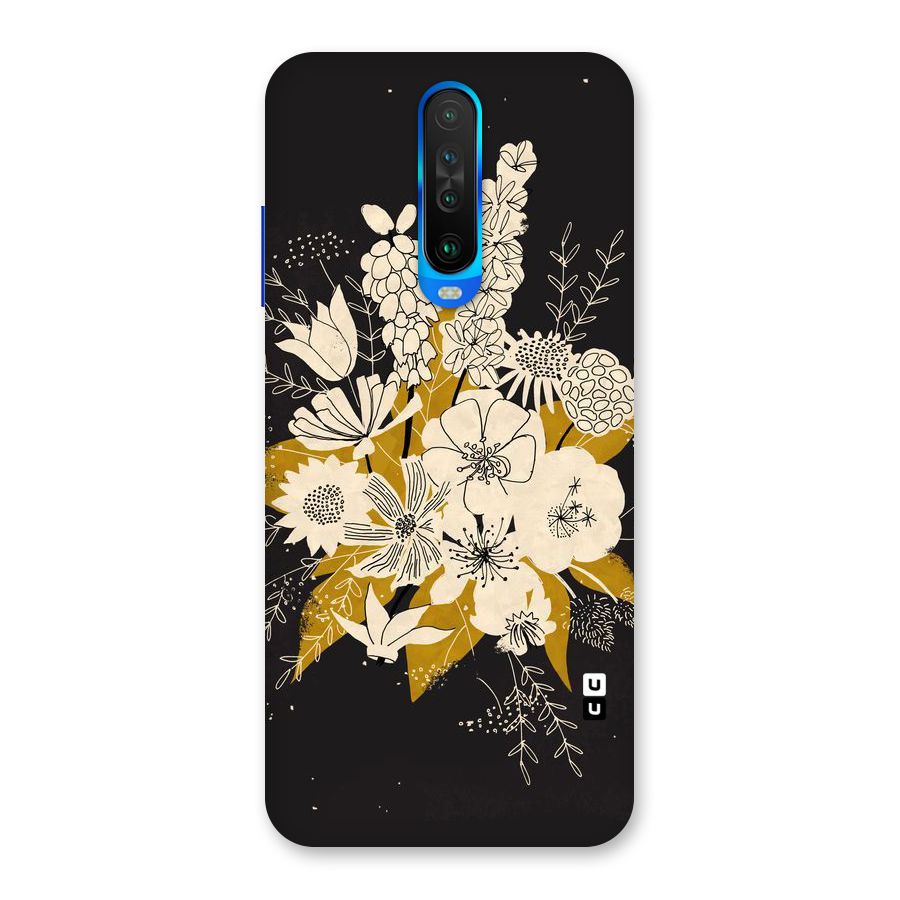 Flower Drawing Back Case for Poco X2