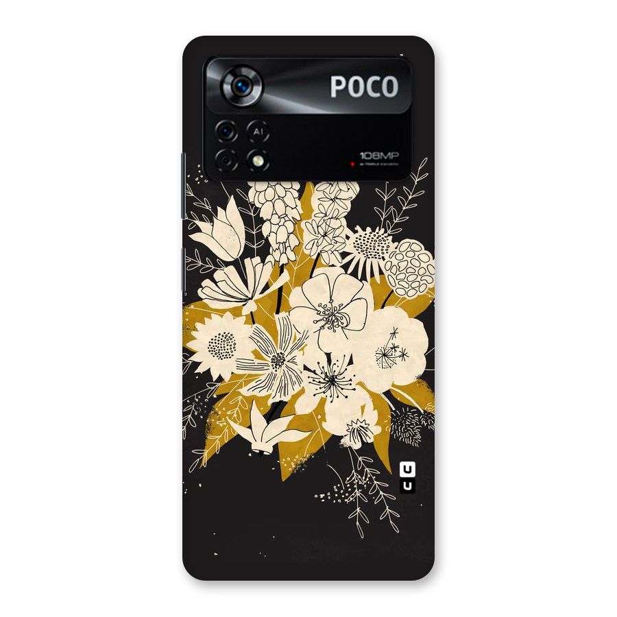 Flower Drawing Back Case for Poco X4 Pro 5G
