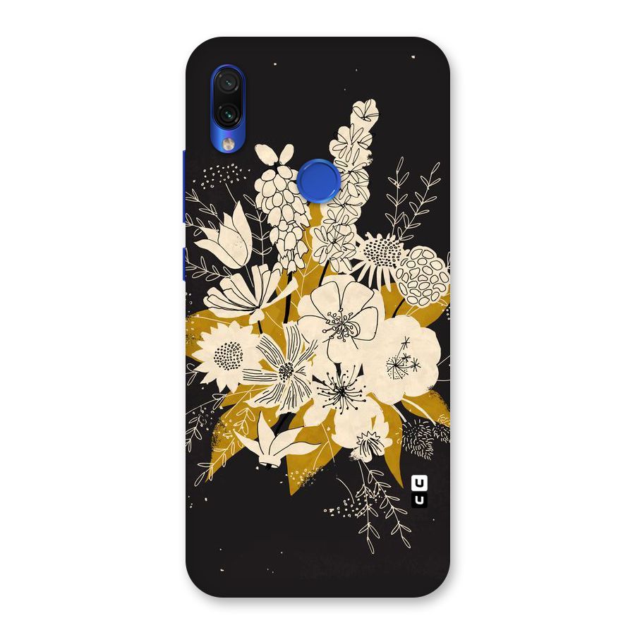 Flower Drawing Back Case for Redmi Note 7S