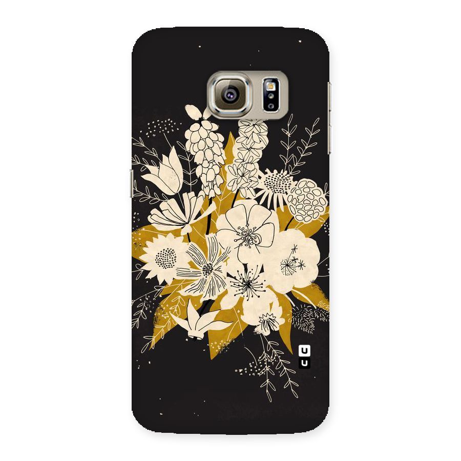 Flower Drawing Back Case for Samsung Galaxy S6 Edge