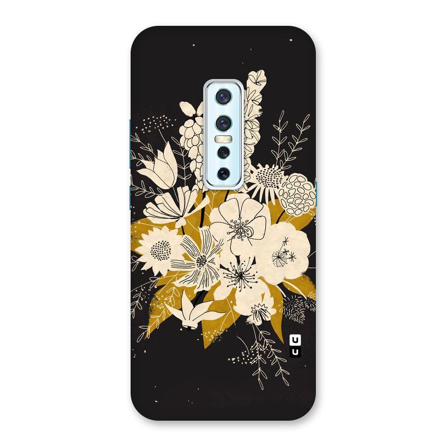 Flower Drawing Back Case for Vivo V17 Pro