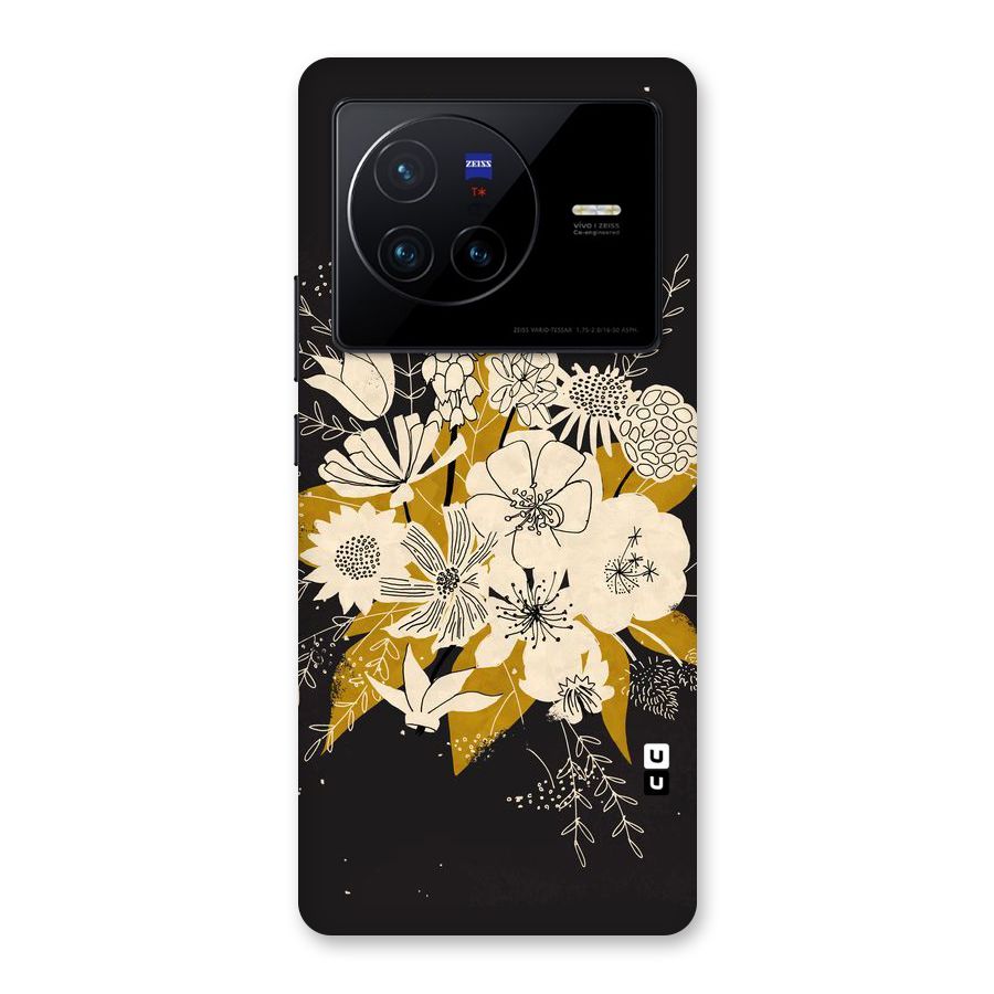 Flower Drawing Back Case for Vivo X80