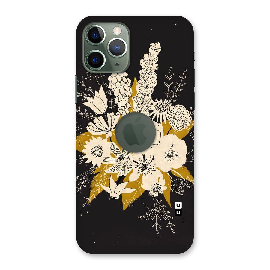 Flower Drawing Back Case for iPhone 11 Pro Logo  Cut