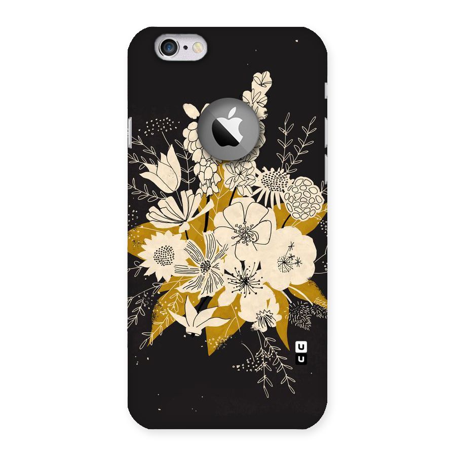 Flower Drawing Back Case for iPhone 6 Logo Cut