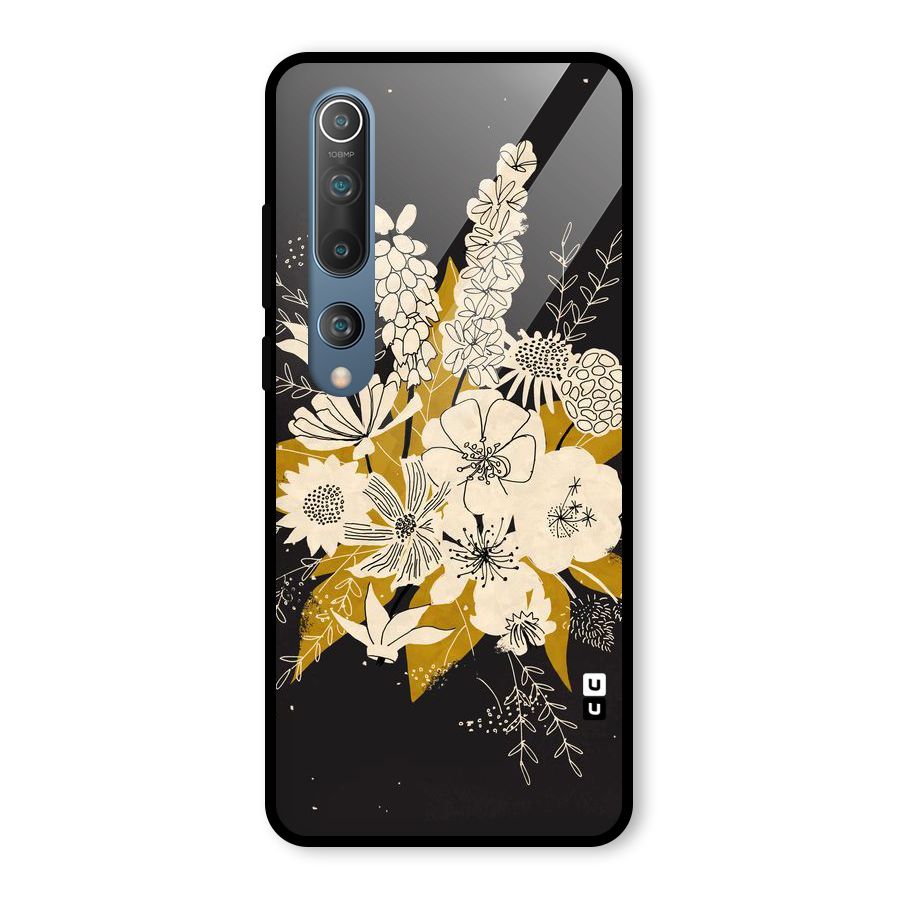 Flower Drawing Glass Back Case for Mi 10