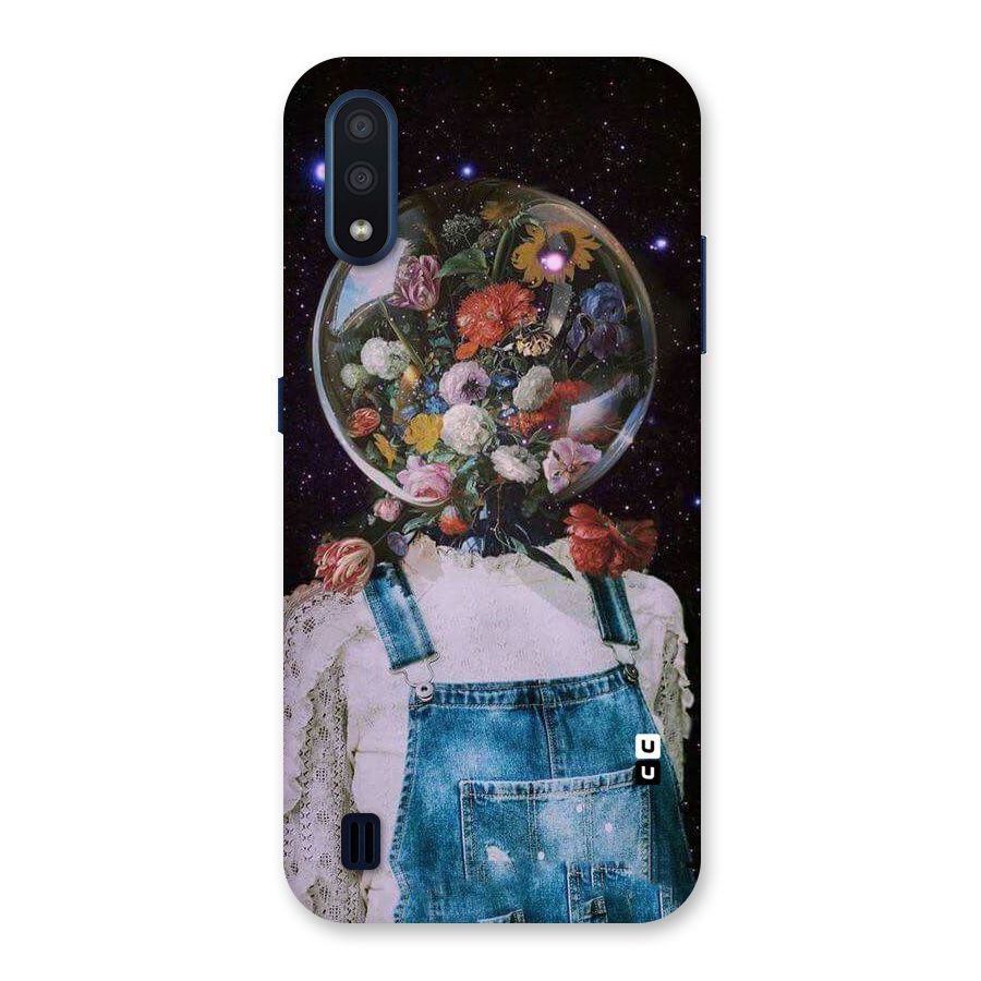 Flower Face Back Case for Galaxy M01