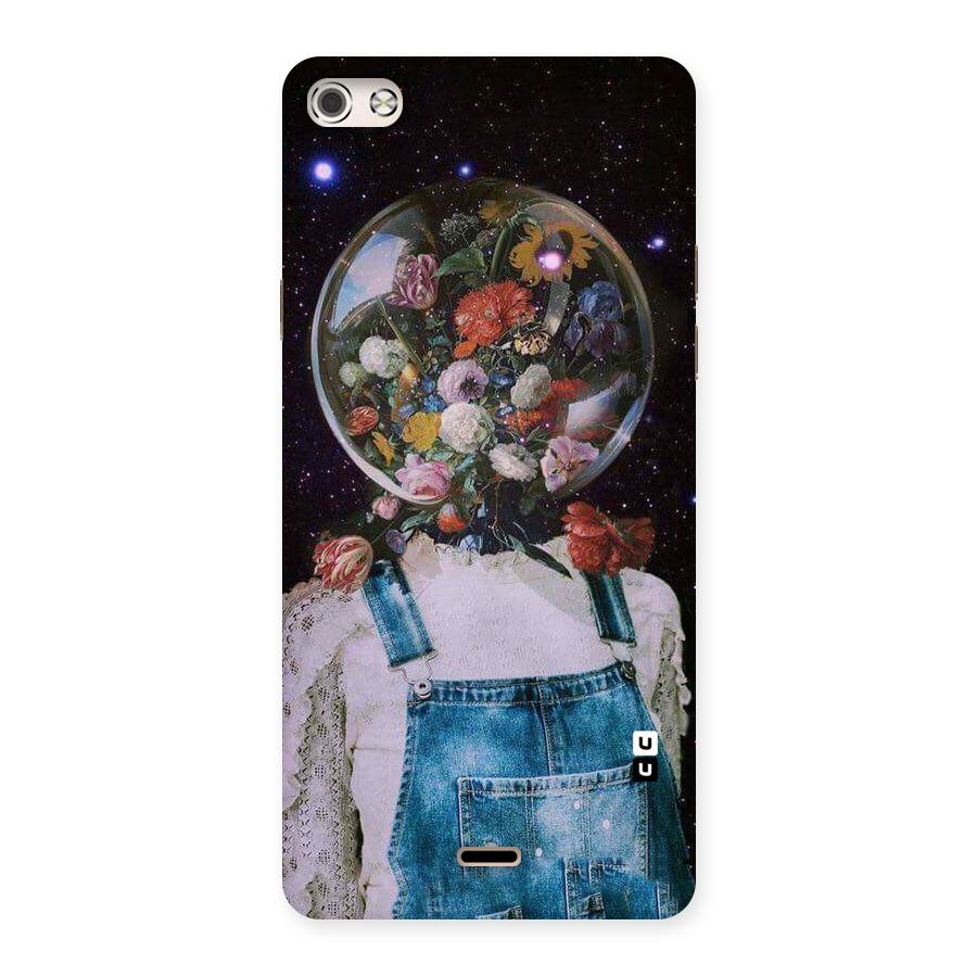 Flower Face Back Case for Micromax Canvas Silver 5