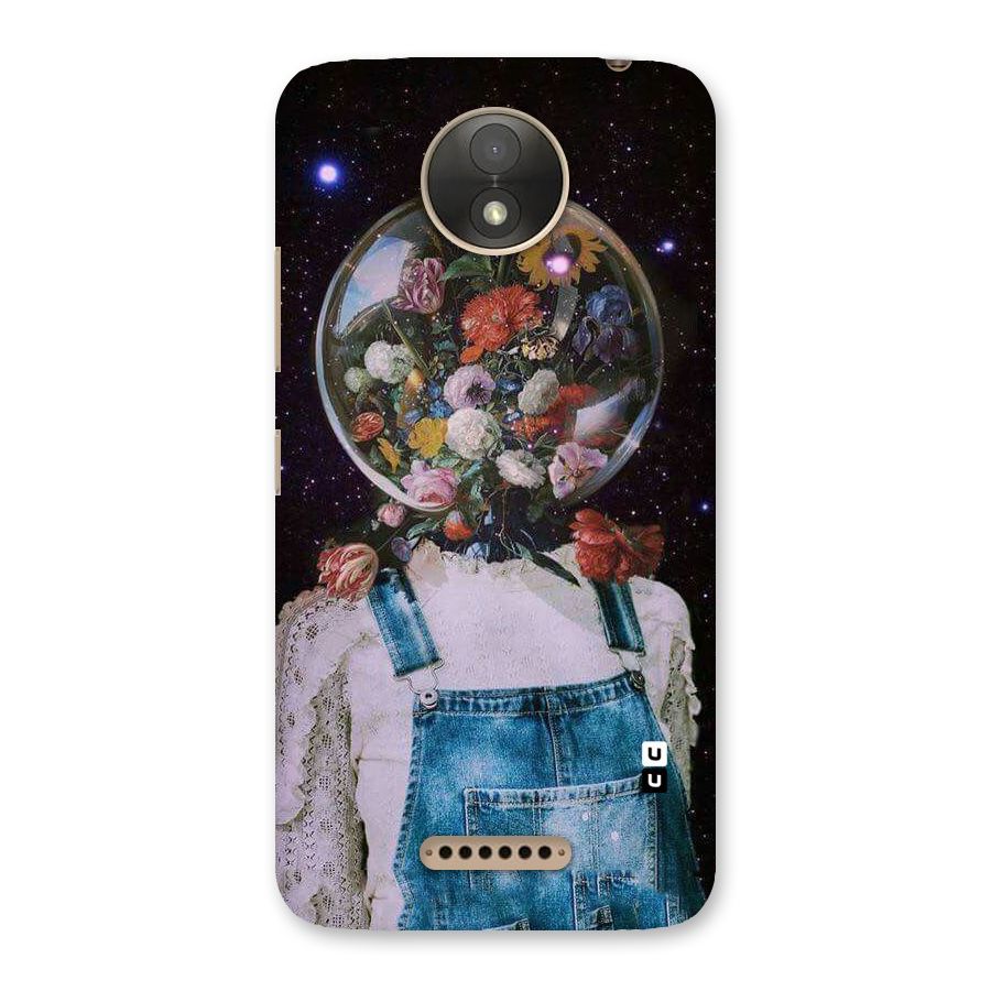 Flower Face Back Case for Moto C Plus