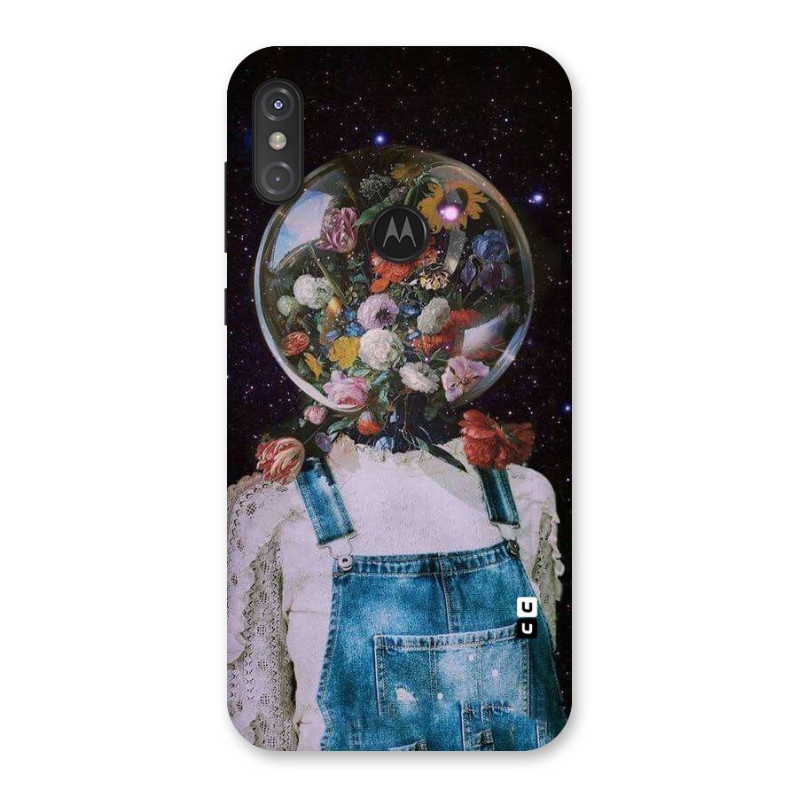 Flower Face Back Case for Motorola One Power
