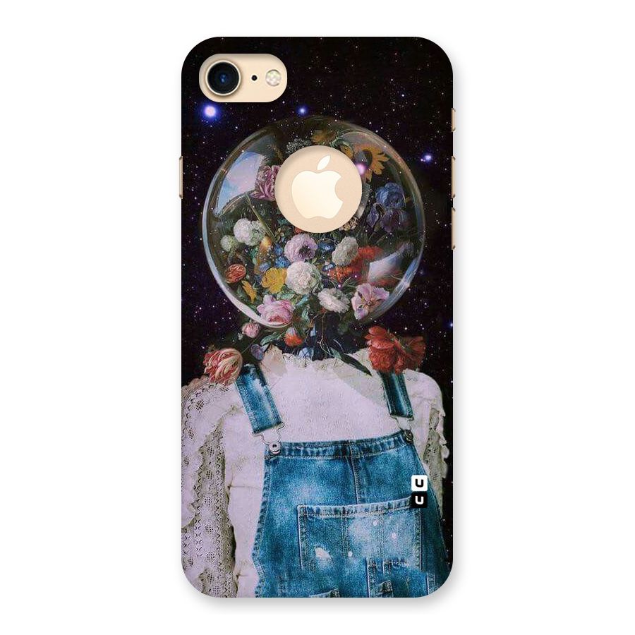 Flower Face Back Case for iPhone 7 Logo Cut