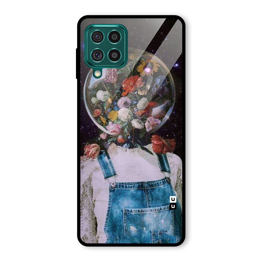 Flower Face Glass Back Case for Galaxy F62