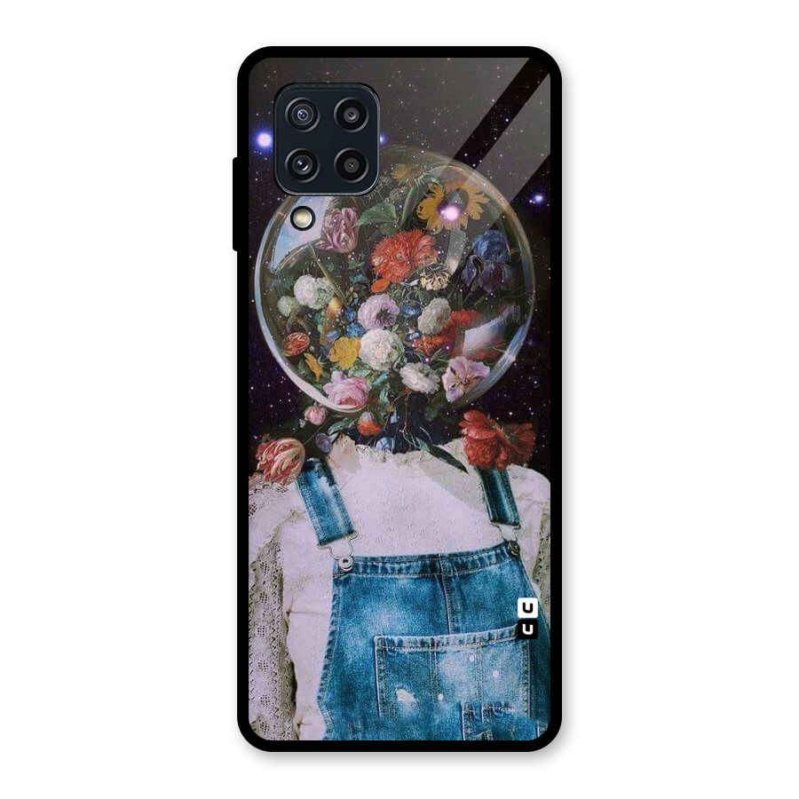 Flower Face Glass Back Case for Galaxy M32