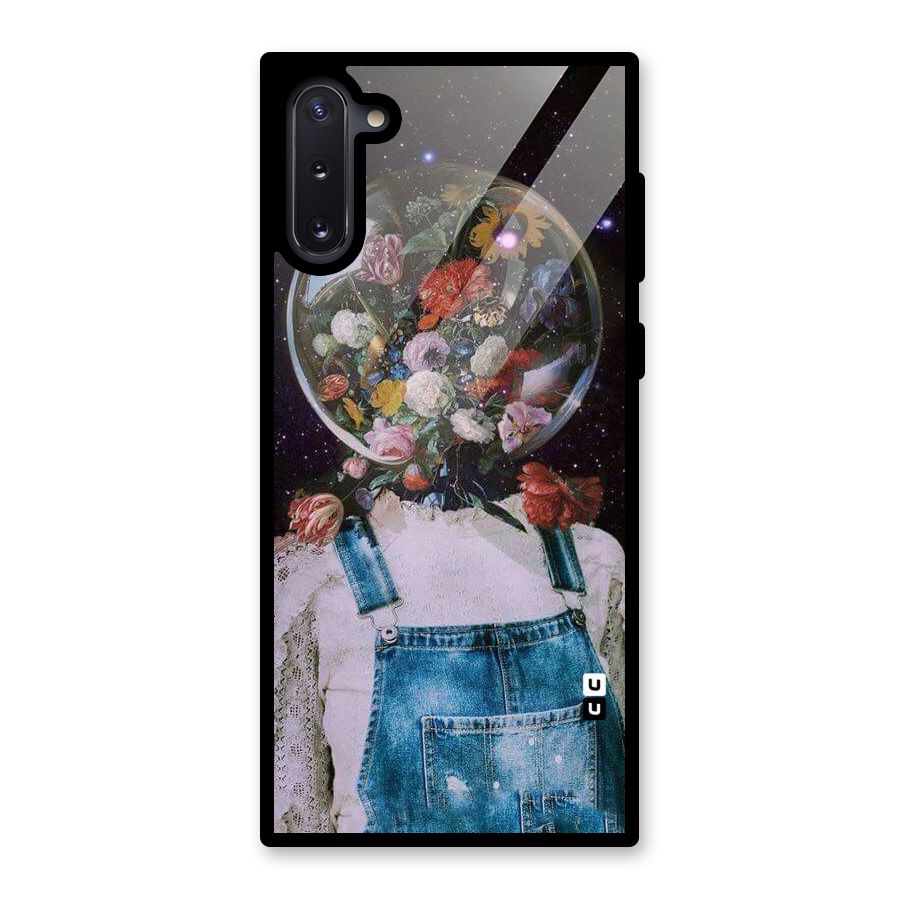 Flower Face Glass Back Case for Galaxy Note 10