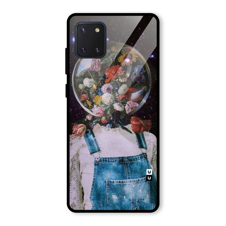 Flower Face Glass Back Case for Galaxy Note 10 Lite