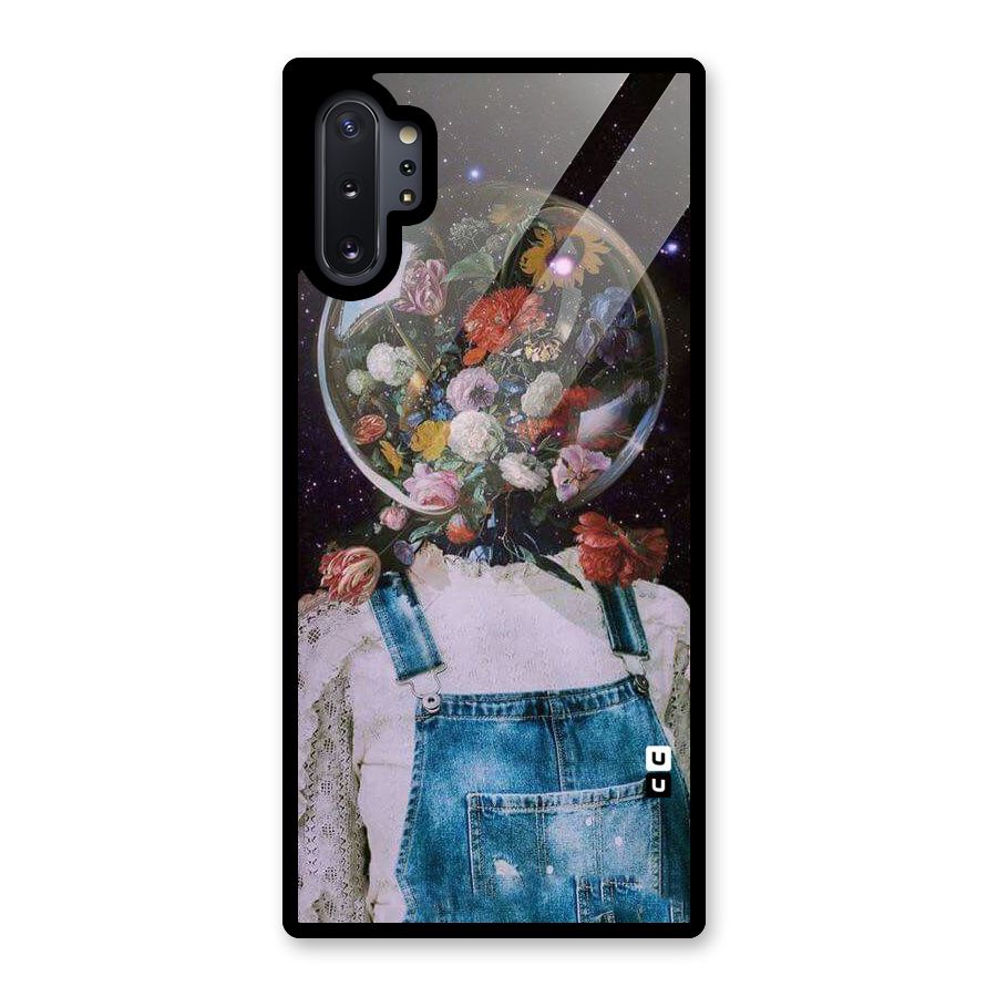 Flower Face Glass Back Case for Galaxy Note 10 Plus