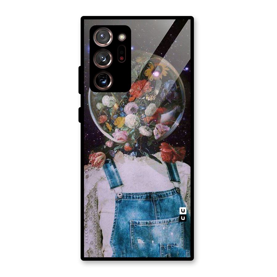Flower Face Glass Back Case for Galaxy Note 20 Ultra