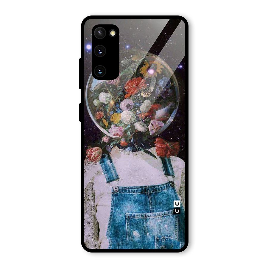 Flower Face Glass Back Case for Galaxy S20 FE 5G