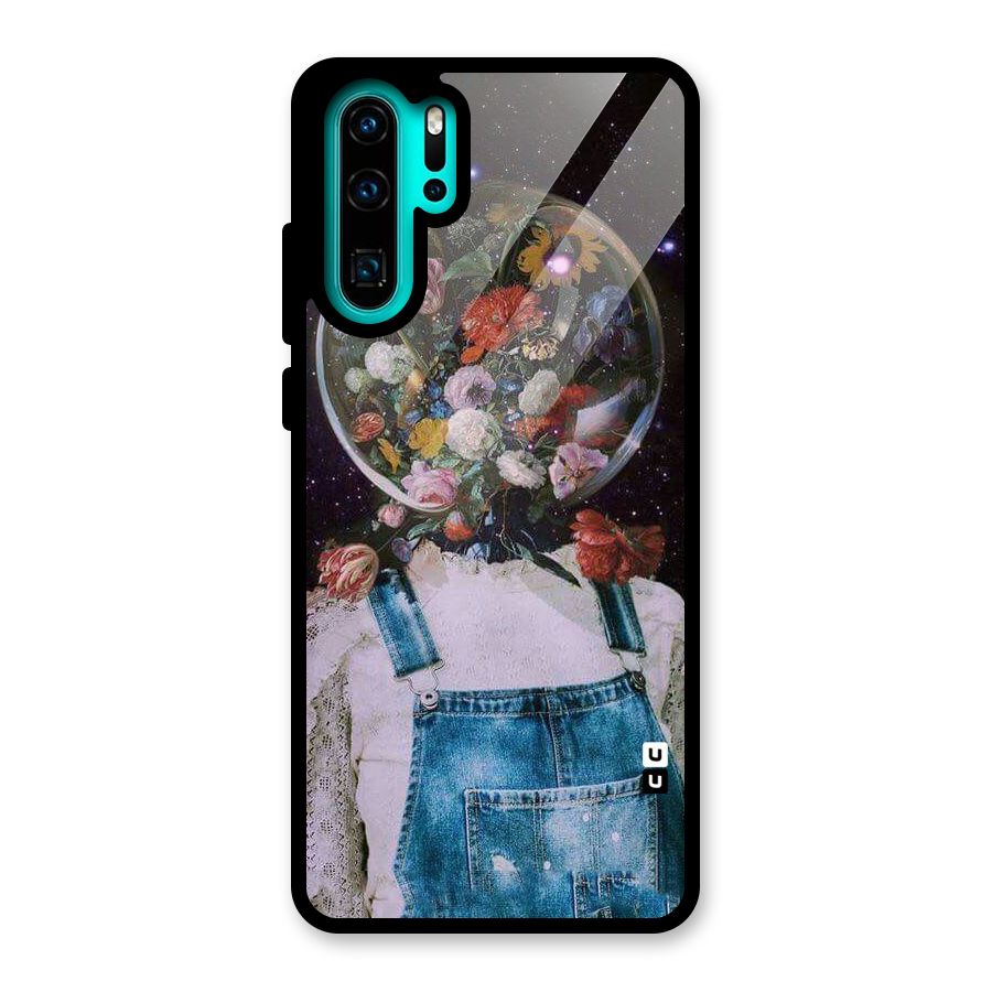 Flower Face Glass Back Case for Huawei P30 Pro