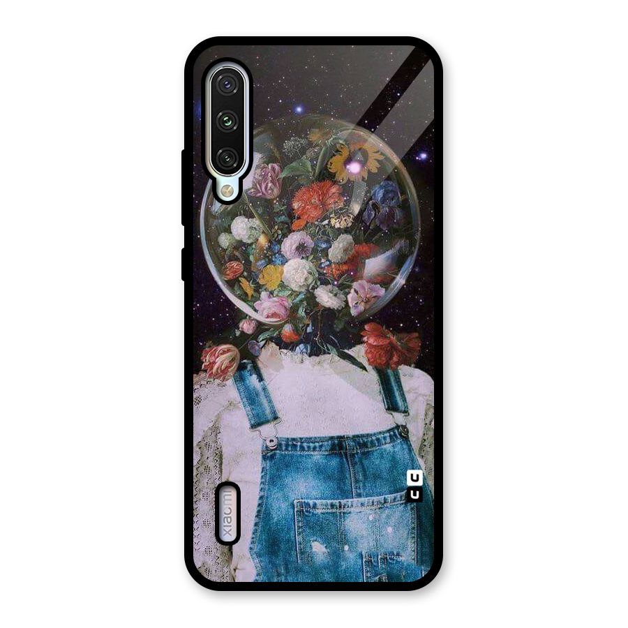 Flower Face Glass Back Case for Mi A3
