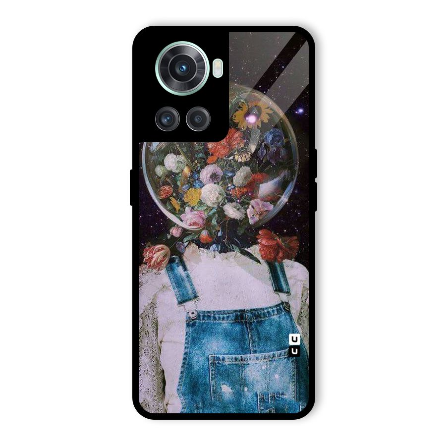 Flower Face Glass Back Case for OnePlus 10R