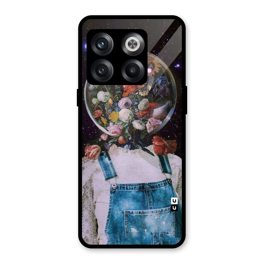 Flower Face Glass Back Case for OnePlus 10T