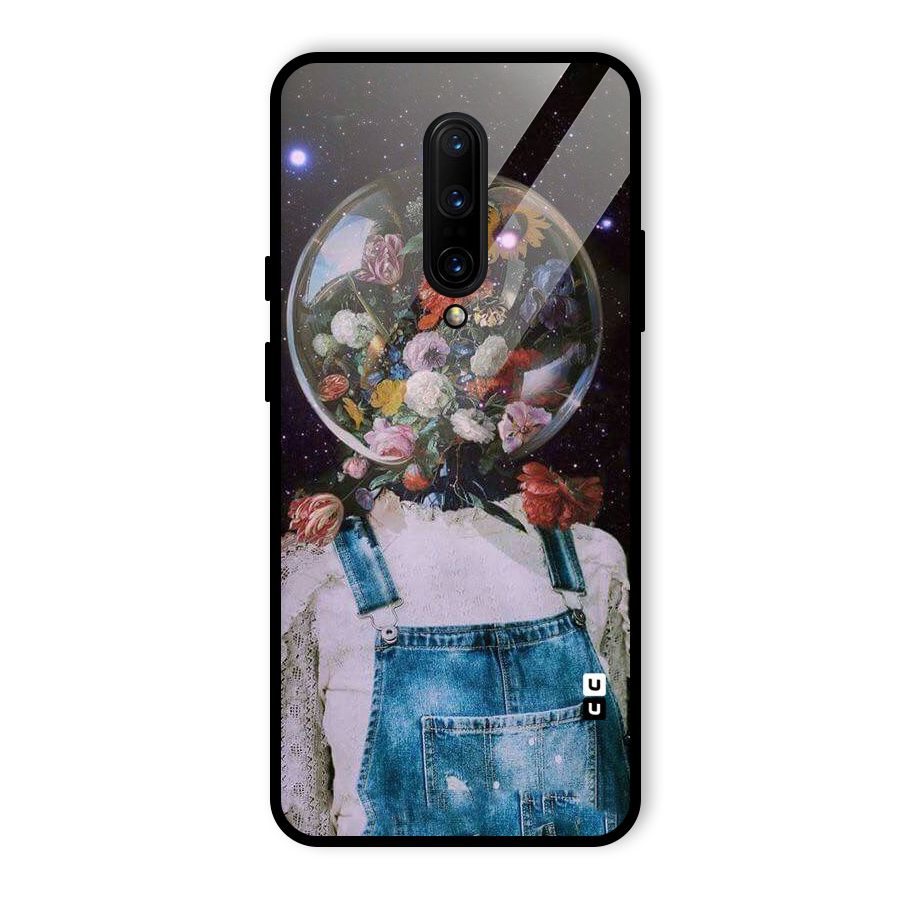 Flower Face Glass Back Case for OnePlus 7 Pro