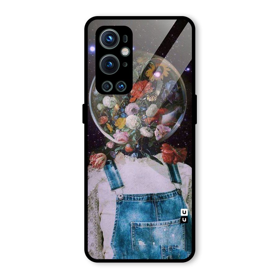 Flower Face Glass Back Case for OnePlus 9 Pro