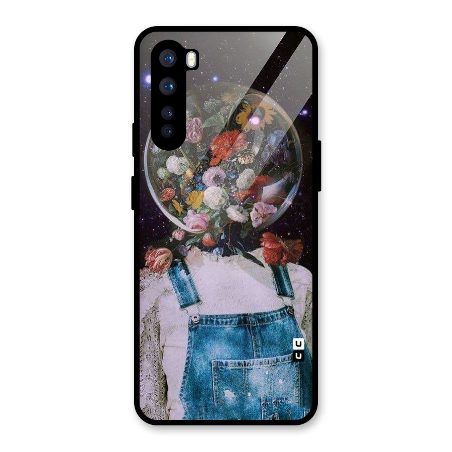 Flower Face Glass Back Case for OnePlus Nord