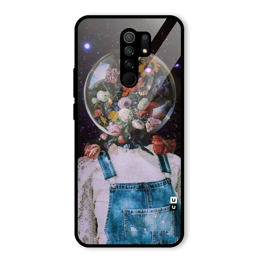 Flower Face Glass Back Case for Poco M2