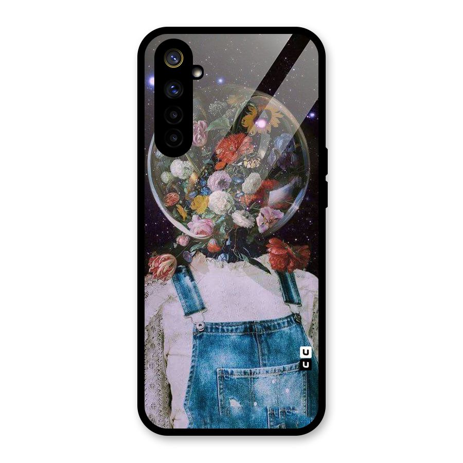 Flower Face Glass Back Case for Realme 6i