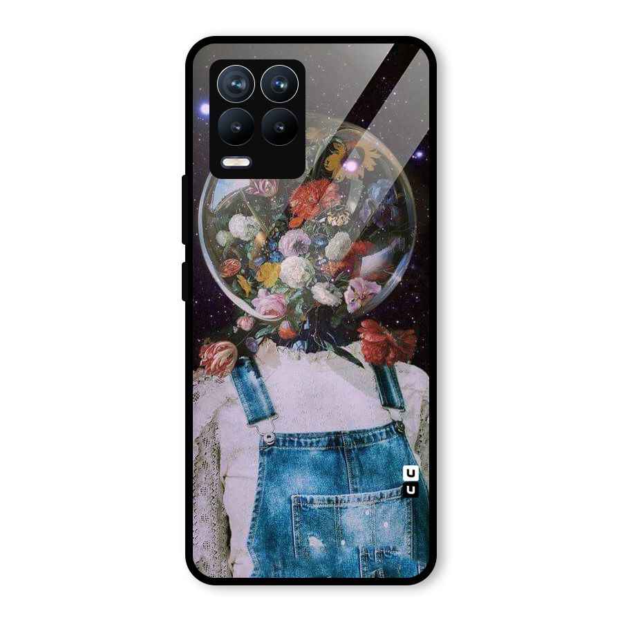 Flower Face Glass Back Case for Realme 8