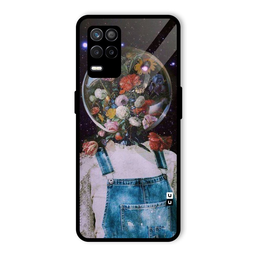 Flower Face Glass Back Case for Realme 8 5G