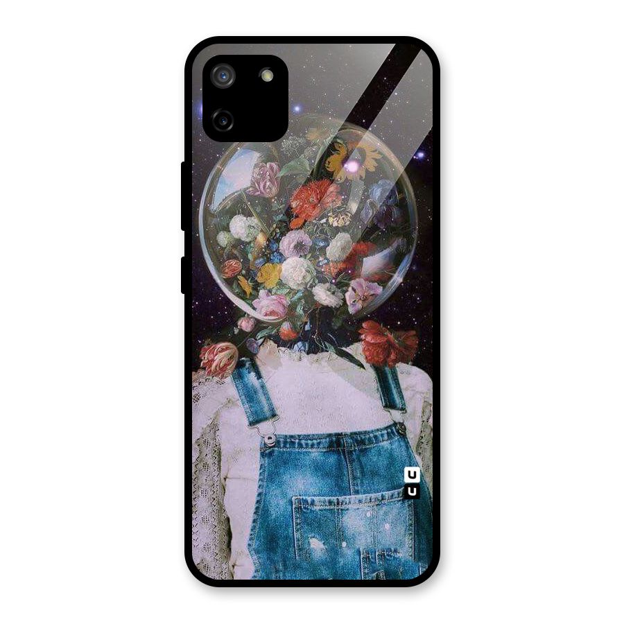 Flower Face Glass Back Case for Realme C11