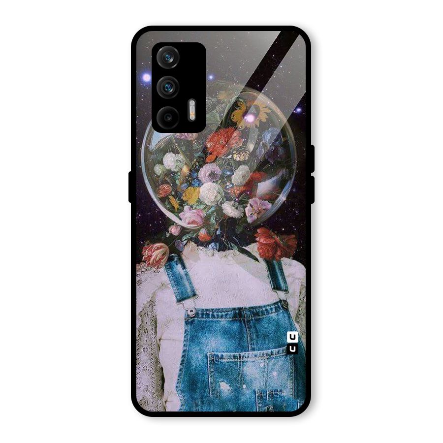 Flower Face Glass Back Case for Realme GT 5G