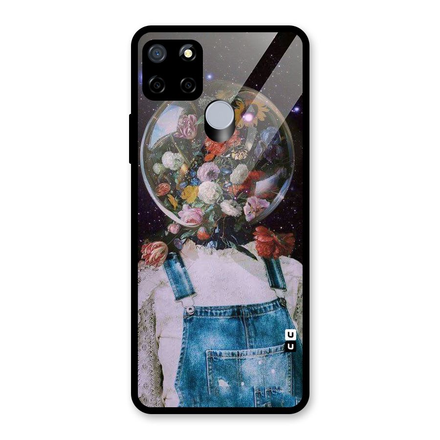 Flower Face Glass Back Case for Realme Narzo 20