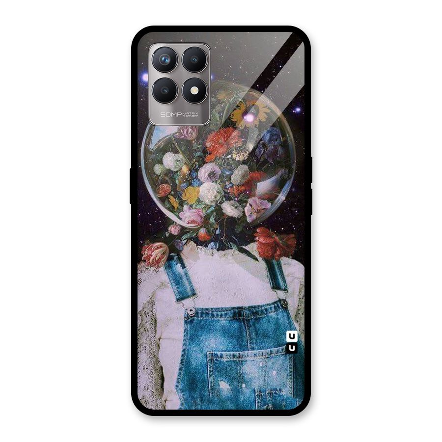 Flower Face Glass Back Case for Realme Narzo 50